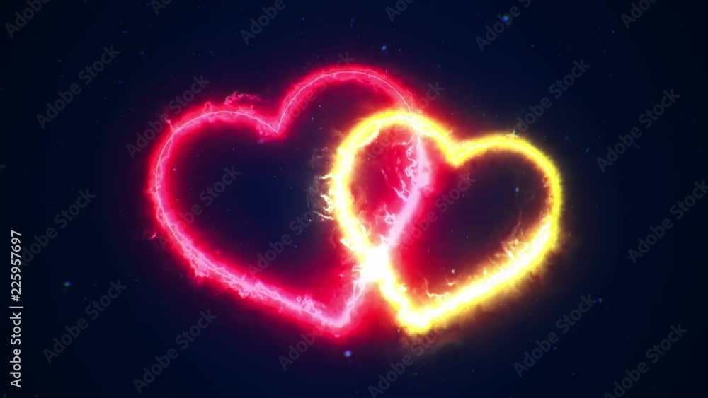 Animation of fire or flow energy from symbol heart and love. Animation of seamless loop. Animation of fire or flow energy from symbol heart and love. Animation of seamless loop.