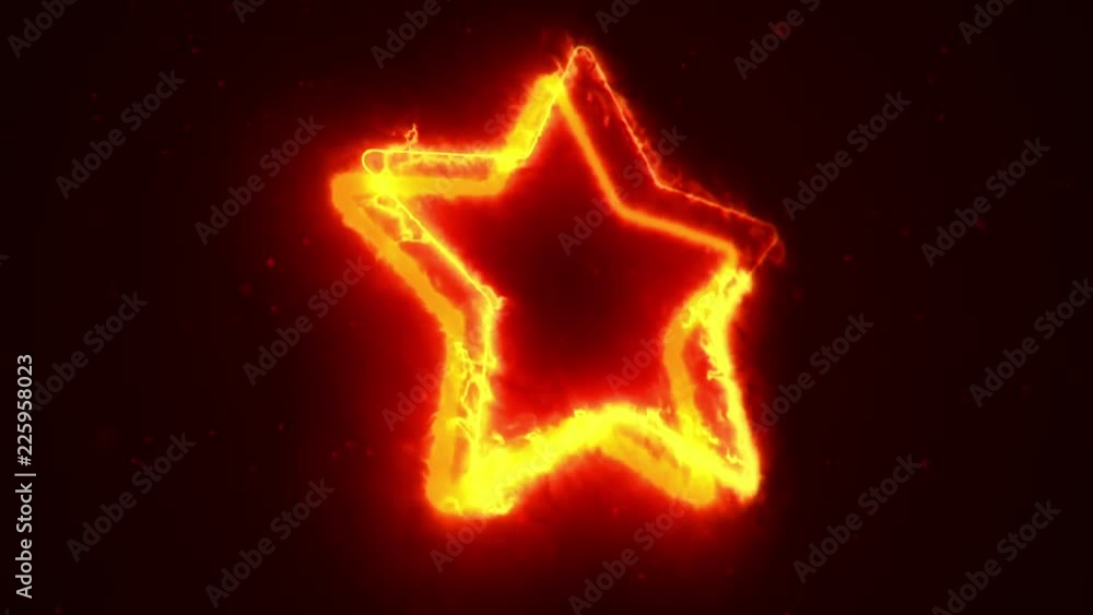 Animation of fire or flow energy from star symbol. Animation of seamless loop. Animation of fire or flow energy from star symbol. Animation of seamless loop.