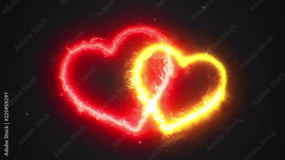 Animation of fire or flow energy from symbol heart and love. Animation of seamless loop. Animation of fire or flow energy from symbol heart and love. Animation of seamless loop.