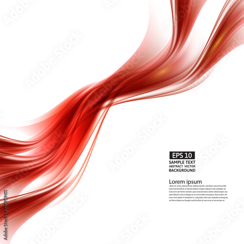 Abstract red background with geometric pattern of lines. Wave and distortion of forms.