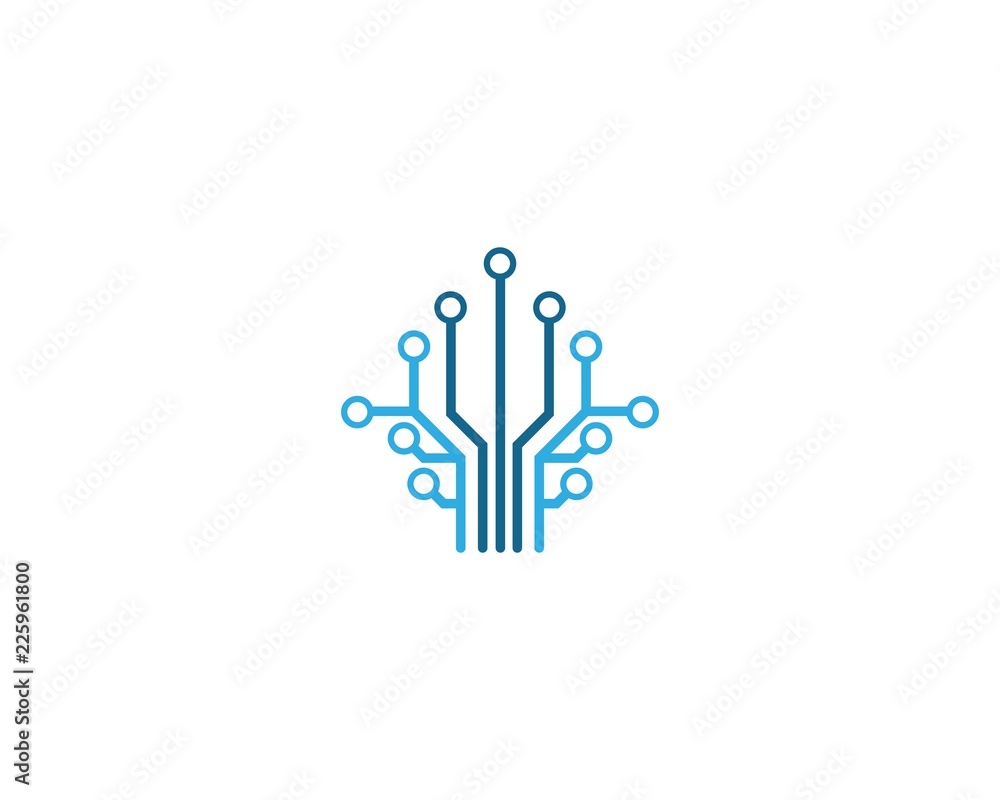 Obraz premium Circuit logo illustration