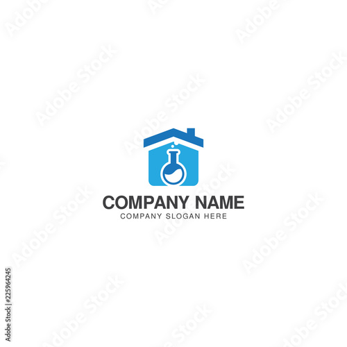 Home lab logo design vector