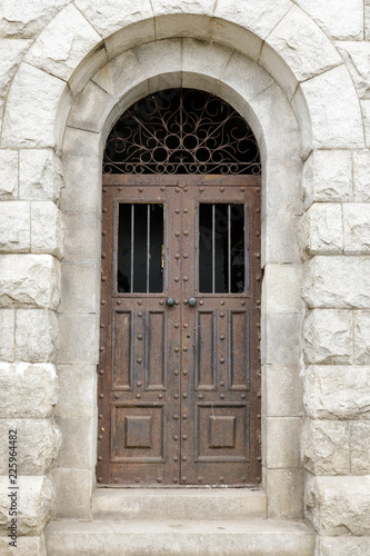 Mausoleum Entrance in Mountain View Cemetery. Oakland and Piedmont  Alameda County  California  USA.