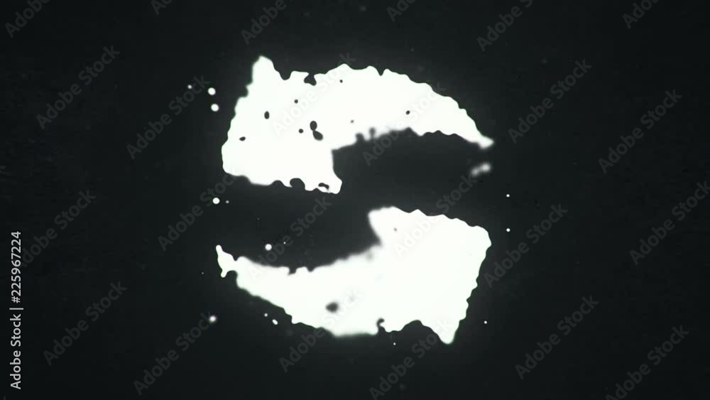 Abstract background with symbol of science from fluid and liquid particles. Animation of seamless loop. Abstract background with symbol of science from fluid and liquid particles. Animation of seamless loop.