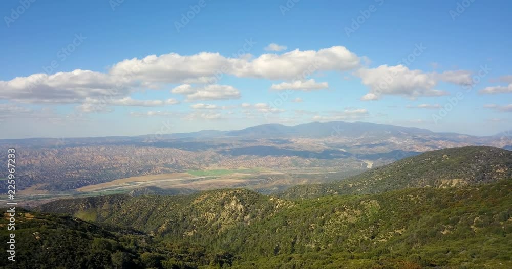 Aerial Cuyama Valley from Pine Mountain Reyes Peak Aerial Cuyama Valley from Pine Mountain Reyes Peak