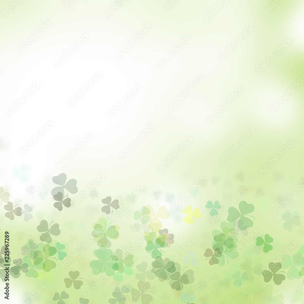 Saint Patrick's day background with shamrock green clover leaf, Irish festival symbol for St.Patrick day celebration Saint Patrick's day background with shamrock green clover leaf, Irish festival symbol for St.Patrick day celebration