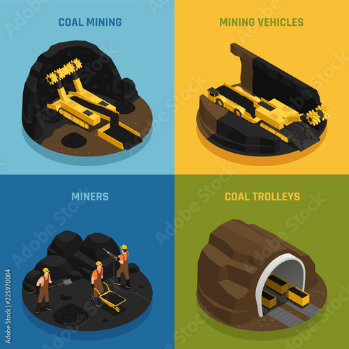 Coal Mining Isometric Design Concept