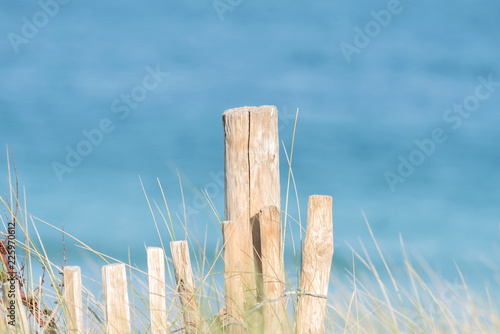 Ein Zaun am Strand
