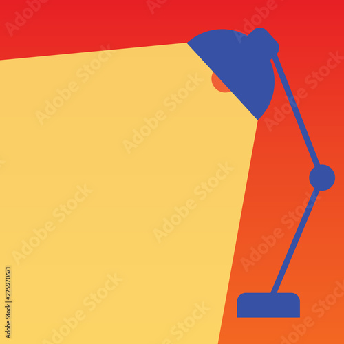 Flat design Vector Illustration Empty esp template copy text for Ad, promotion, poster, flyer, web banner, article. Table Pendant Lampshade Adjustable with Light Beam Ray space for Text