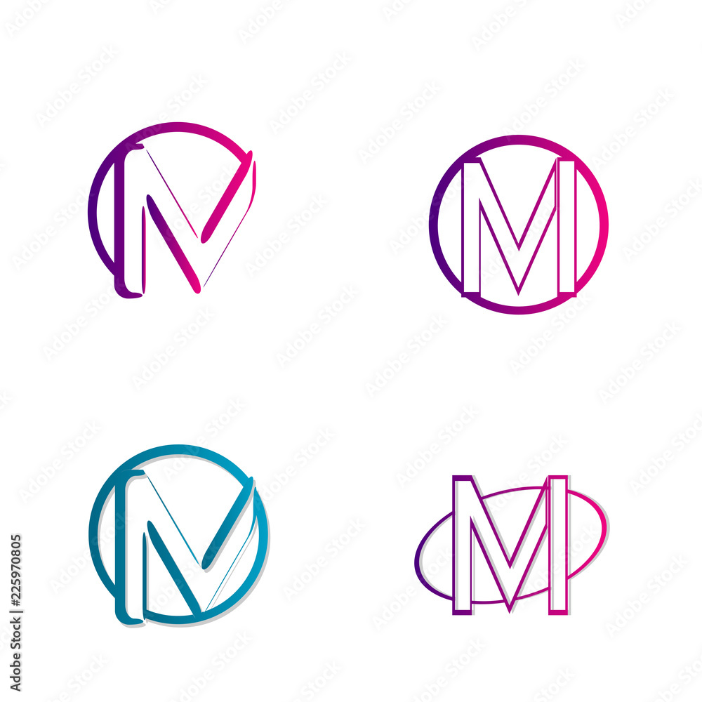 simple and brilliant letter M icon logo design vector simple and brilliant letter M icon logo design vector