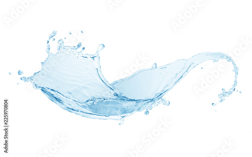 Fotografie, Obraz water splash isolated on white background,beautiful splashes a clean water