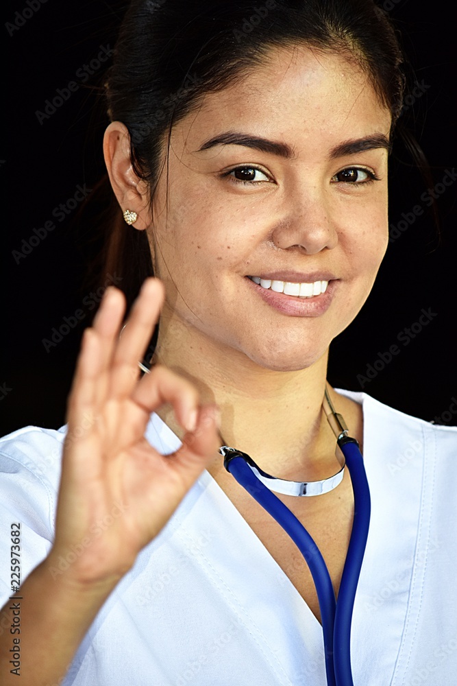 Okay Adult Medical Professional Wearing Scrubs Okay Adult Medical Professional Wearing Scrubs