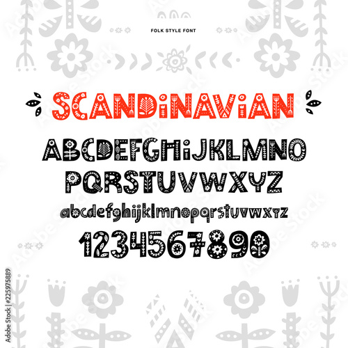 Scandinavian Font Vector