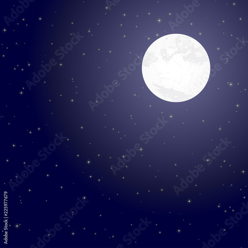 moon and starry night