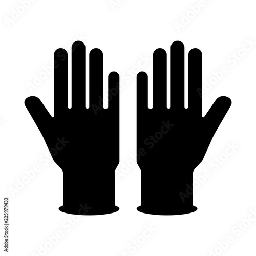 gloves icon silhouette vector