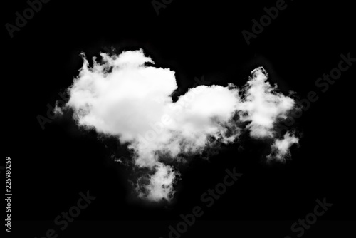 White clouds on black background