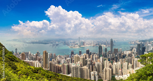 Canvas Print Panoramic view of Hong Kong