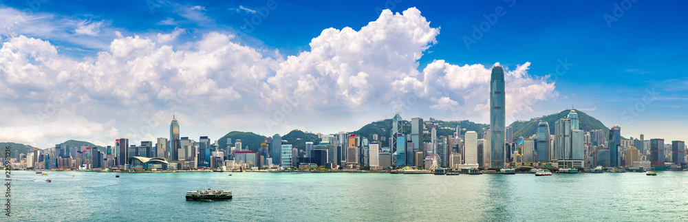 Fototapeta premium Port Wiktorii w Hongkongu