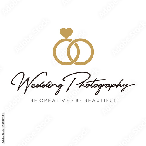 Vintage Wedding Photography Logo Design Inspiration Vector
