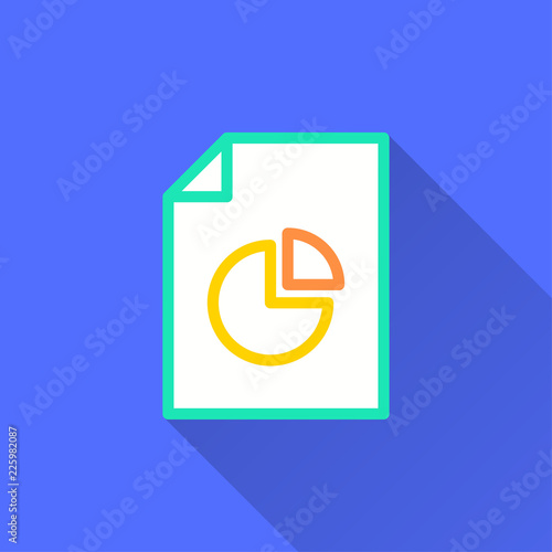 Business report - vector icon for graphic and web design.