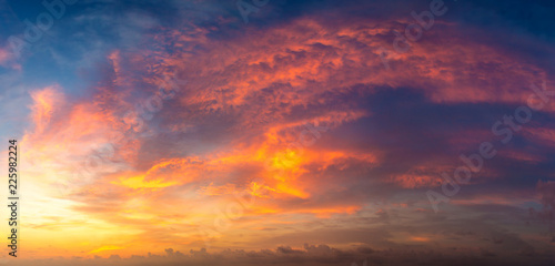 Sunset panorama at Maldives