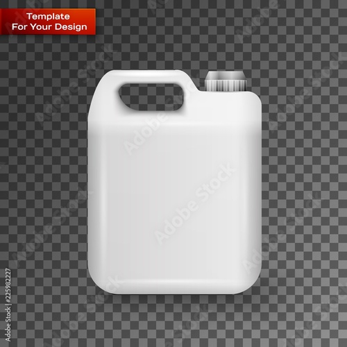 White Plastic Jerrycan Oil, Cleanser, Detergent