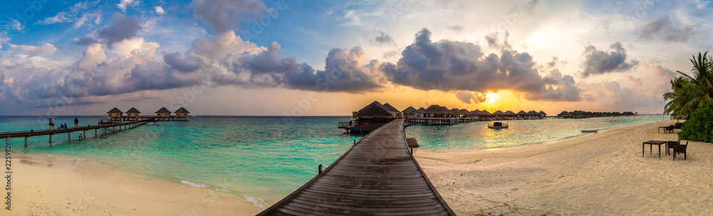 Tropical sunset in the Maldives Tropical sunset in the Maldives