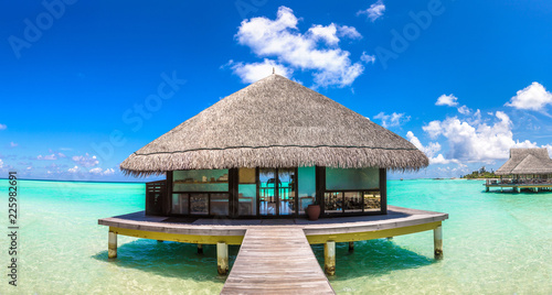Fototapeta Naklejka Na Ścianę i Meble -  Water Villas (Bungalows) in the Maldives