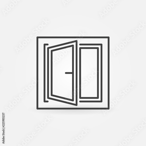 Window outline concept icon or design element