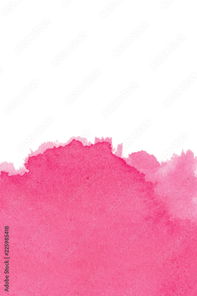 Pink abstract watercolor background with space for text. Editable template for banner, poster, cover, brochure, flyer. 
