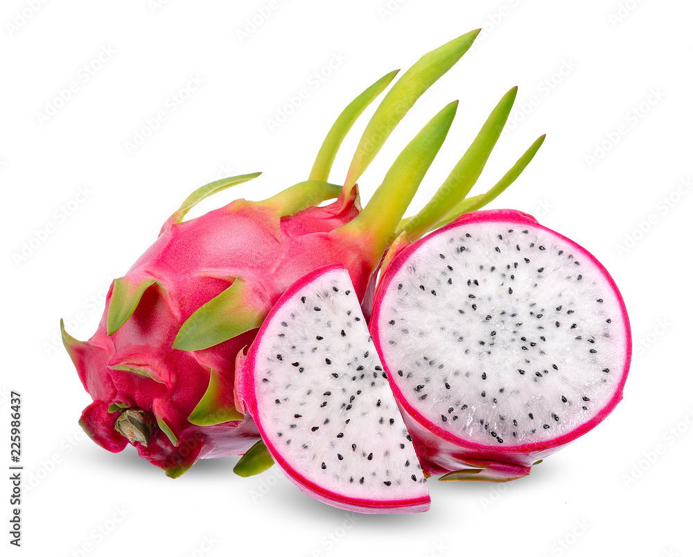 Dragon fruit isolated on white clipping path Dragon fruit isolated on white clipping path