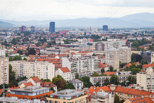 Panorama of Ljubljana, rooftops