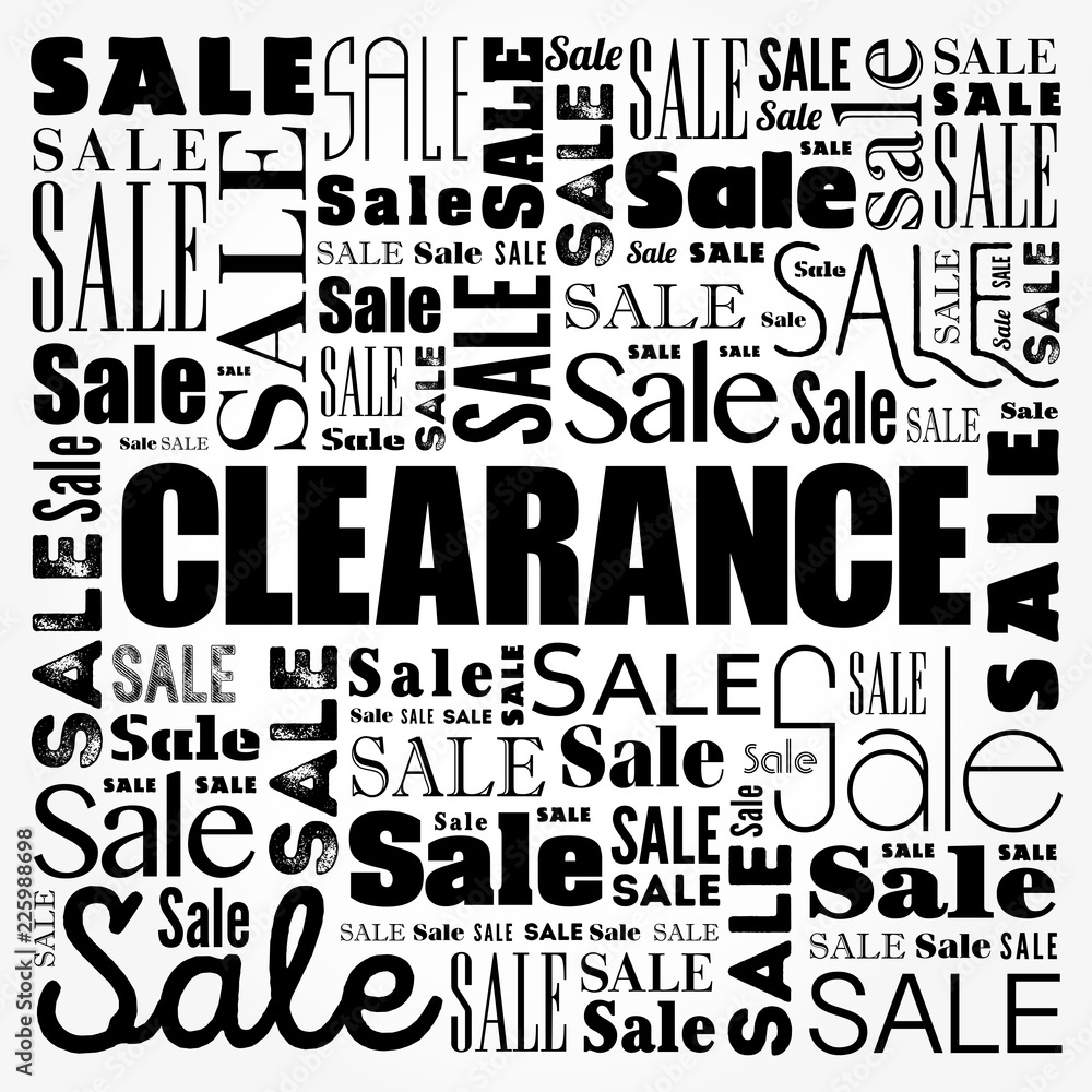 Obraz premium Clearance sale words cloud, business concept background