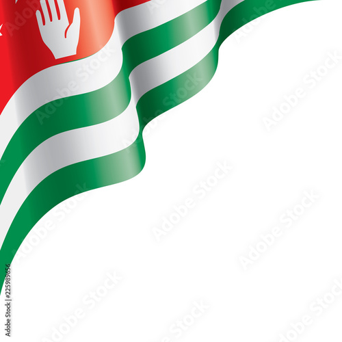 Abkhazia flag, vector illustration on a white background.
