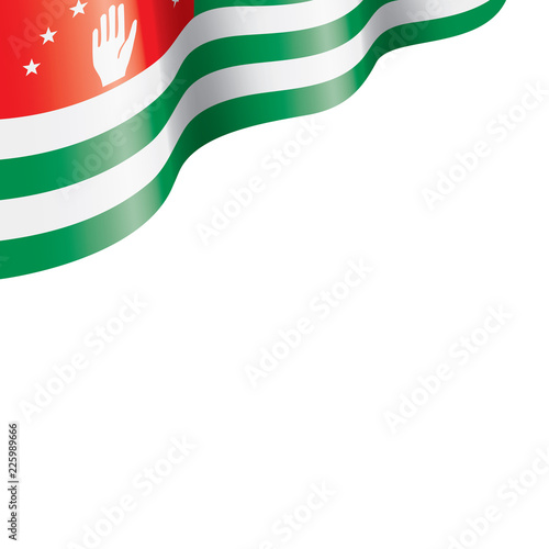 Abkhazia flag, vector illustration on a white background.