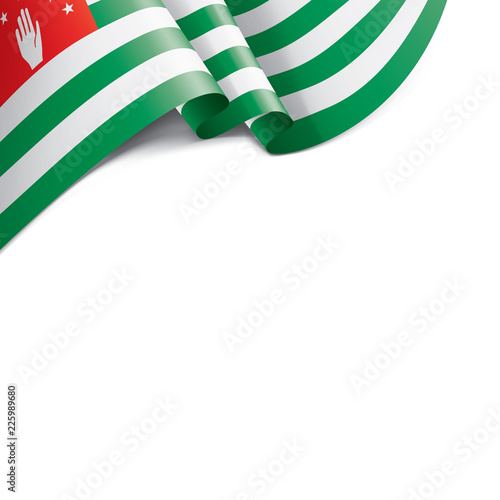 Abkhazia flag, vector illustration on a white background.