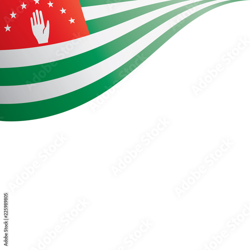 Abkhazia flag, vector illustration on a white background.