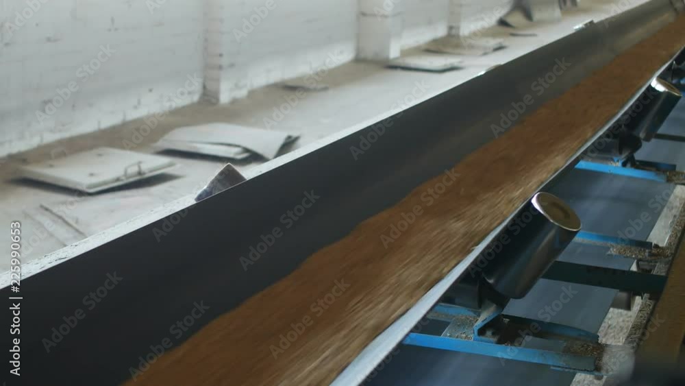 custom made wallpaper toronto digitalPlant of bread products, grains of oat move on the conveyor belt, agriculture