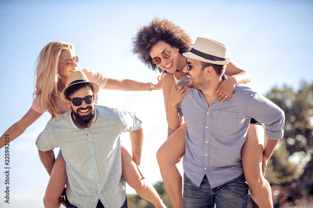 Friends enjoying summer Friends enjoying summer