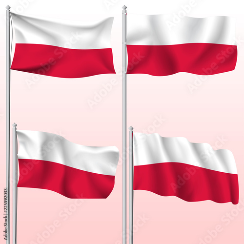 Poland textile waving flag isolated vector illustration Free Download Poland textile waving flag isolated vector illustration - GFXLoad