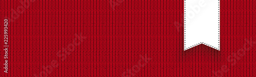Red Knitting Textile Background Header