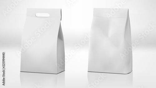 Clear White Craft Paper Bag Pack With Handle And Without