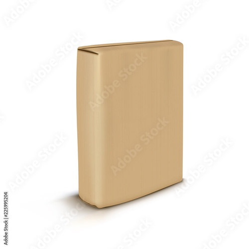 3D Realistic Light Beige Cement Pack Isolated