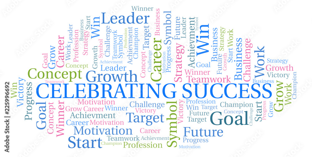 Fototapeta premium Celebrating Success word cloud.