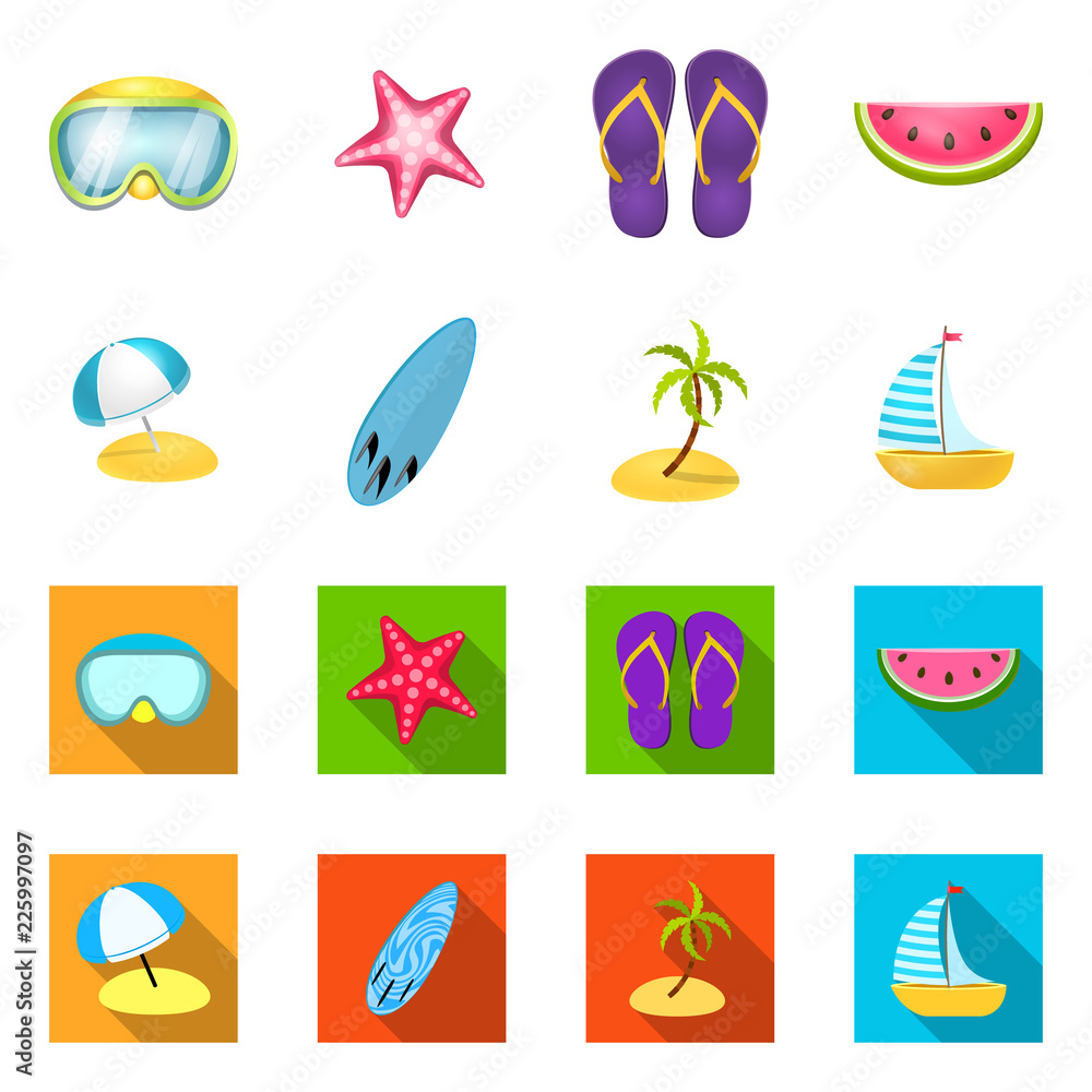 Isolated object of equipment and swimming icon. Collection of equipment and activity vector icon for stock. Isolated object of equipment and swimming icon. Collection of equipment and activity vector icon for stock.