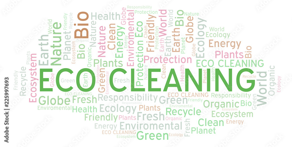 Obraz premium Eco Cleaning word cloud.