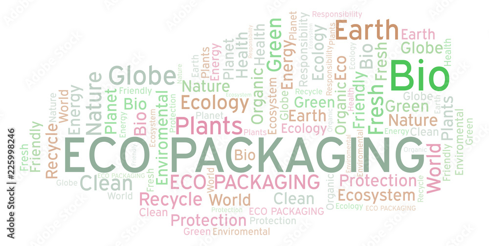 Eco Packaging word cloud. Eco Packaging word cloud.