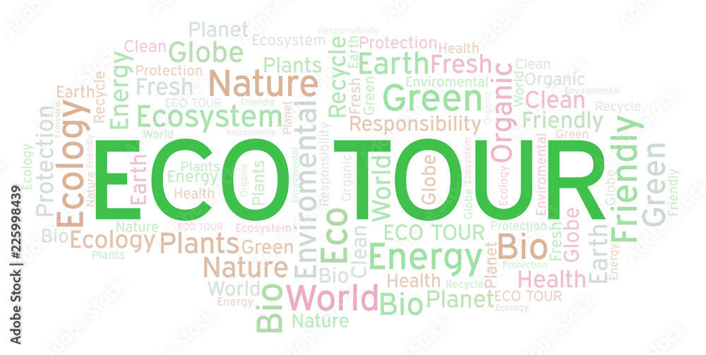 Obraz premium Eco Tour word cloud.