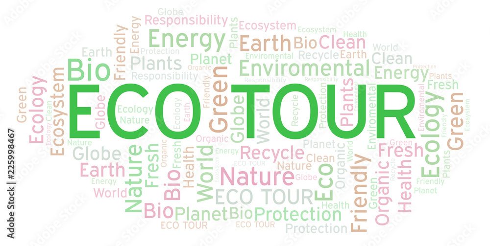 Fototapeta premium Eco Tour word cloud.