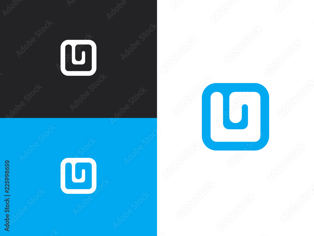 Initial letters UN logo design template elements Initial letters UN logo design template elements